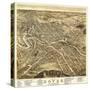 Dover, New Hampshire - Panoramic Map-Lantern Press-Stretched Canvas