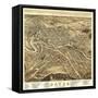 Dover, New Hampshire - Panoramic Map-Lantern Press-Framed Stretched Canvas