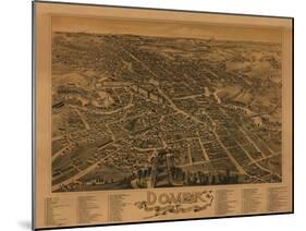 Dover, New Hampshire - Panoramic Map-Lantern Press-Mounted Art Print