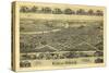 Dover, Ohio - Panoramic Map-Lantern Press-Stretched Canvas