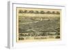 Dover, Ohio - Panoramic Map-Lantern Press-Framed Art Print