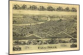 Dover, Ohio - Panoramic Map-Lantern Press-Mounted Art Print