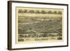 Dover, Ohio - Panoramic Map-Lantern Press-Framed Art Print