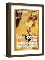 Dover-Ostend Line Ferry Ad-null-Framed Art Print