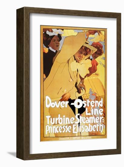 Dover-Ostend Line Ferry Ad-null-Framed Art Print