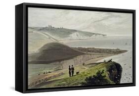 Dover, Shakespeare's Cliff, c.1829-Thomas & William Daniell-Framed Stretched Canvas
