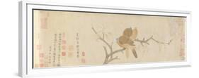 Doves and Pear Blossoms after Rain, Yuan Dynasty, Late 13th Century-Qian Xuan-Framed Premium Giclee Print