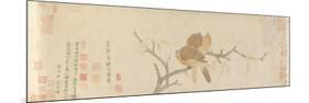 Doves and Pear Blossoms after Rain, Yuan Dynasty, Late 13th Century-Qian Xuan-Mounted Premium Giclee Print