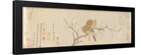 Doves and Pear Blossoms after Rain, Yuan Dynasty, Late 13th Century-Qian Xuan-Framed Giclee Print