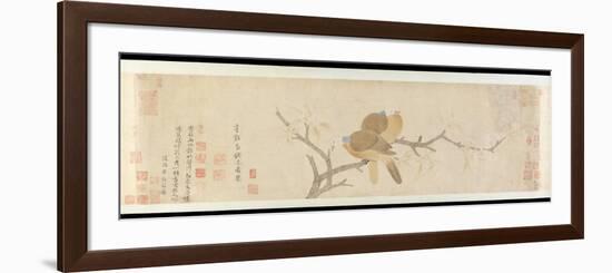 Doves and Pear Blossoms after Rain-Qian Xuan-Framed Premium Giclee Print