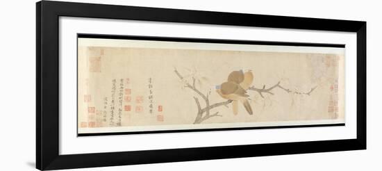 Doves and Pear Blossoms after Rain-Qian Xuan-Framed Giclee Print