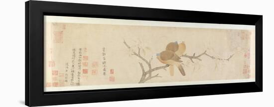 Doves and Pear Blossoms after Rain-Qian Xuan-Framed Giclee Print