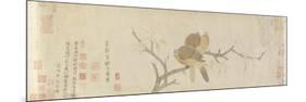 Doves and Pear Blossoms after the Rain-Qian Xuan-Mounted Giclee Print