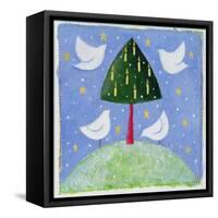 Doves around the Tree, 2001-Alex Smith-Burnett-Framed Stretched Canvas