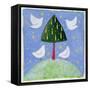 Doves around the Tree, 2001-Alex Smith-Burnett-Framed Stretched Canvas
