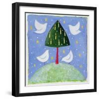 Doves around the Tree, 2001-Alex Smith-Burnett-Framed Giclee Print