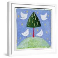 Doves around the Tree, 2001-Alex Smith-Burnett-Framed Giclee Print