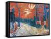 Doves at Sunset-Renato Birolli-Framed Stretched Canvas