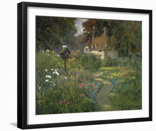 Doves with Roses-Norman Coker-Framed Giclee Print