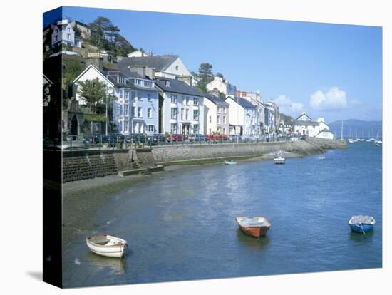 Dovey Estuary and Town, Aberdovey, Gwynedd, Wales, United Kingdom-David Hunter-Stretched Canvas