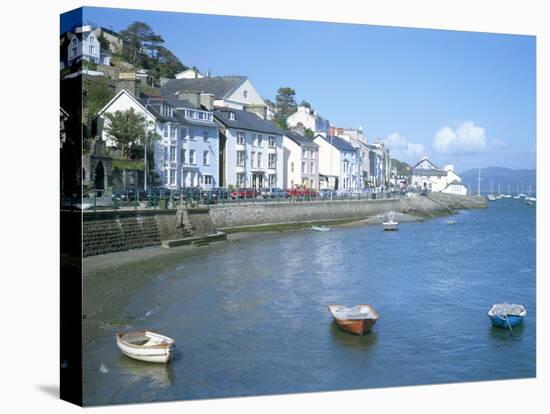 Dovey Estuary and Town, Aberdovey, Gwynedd, Wales, United Kingdom-David Hunter-Stretched Canvas