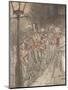 'Down a Slide at Cornhill', 1915-Arthur Rackham-Mounted Giclee Print