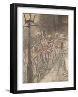 'Down a Slide at Cornhill', 1915-Arthur Rackham-Framed Giclee Print