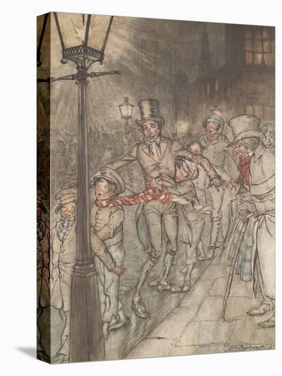 'Down a Slide at Cornhill', 1915-Arthur Rackham-Stretched Canvas