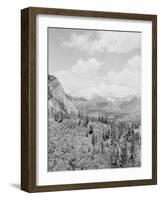 Down Bow Valley from Banff Springs Hotel, Alberta-null-Framed Photo