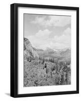 Down Bow Valley from Banff Springs Hotel, Alberta-null-Framed Photo