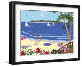 Down By The Seashore-Cindy Wider-Framed Giclee Print