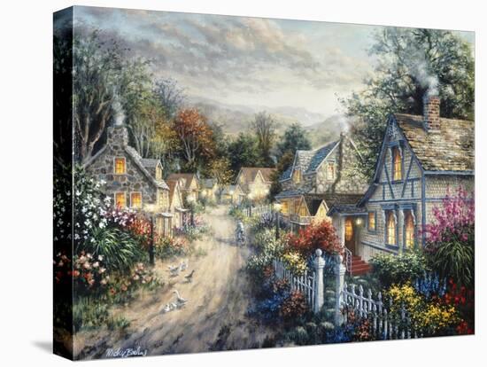 Down Cottage Lane-Nicky Boehme-Stretched Canvas