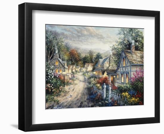 Down Cottage Lane-Nicky Boehme-Framed Giclee Print