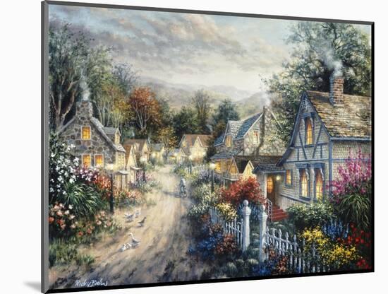 Down Cottage Lane-Nicky Boehme-Mounted Giclee Print