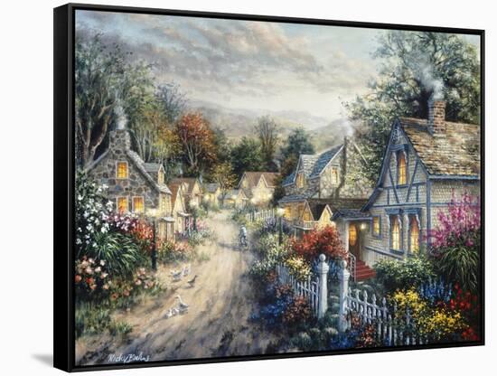 Down Cottage Lane-Nicky Boehme-Framed Stretched Canvas