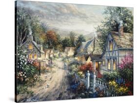 Down Cottage Lane-Nicky Boehme-Stretched Canvas