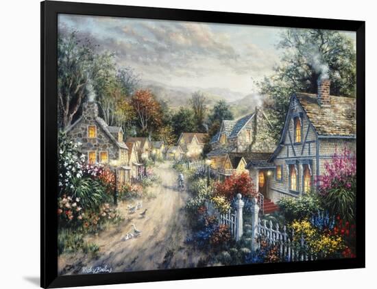 Down Cottage Lane-Nicky Boehme-Framed Giclee Print