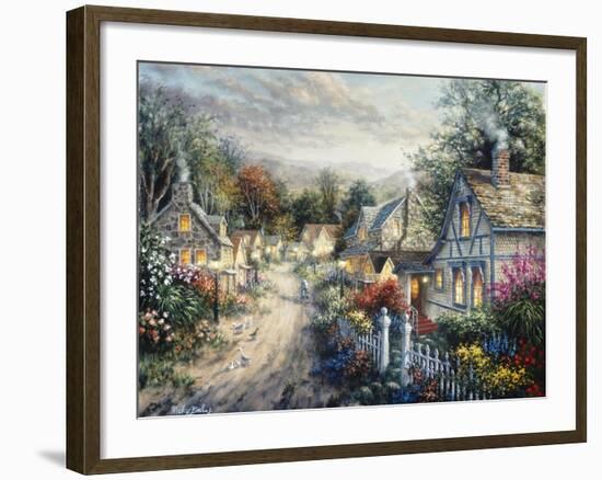 Down Cottage Lane-Nicky Boehme-Framed Giclee Print