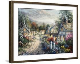 Down Cottage Lane-Nicky Boehme-Framed Giclee Print