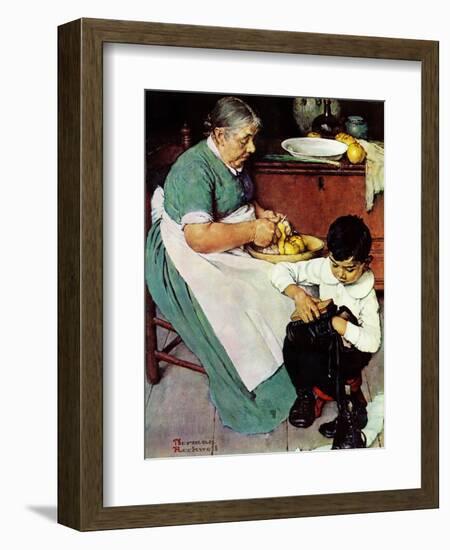 "Down-East  Ambrosia", March 19,1938-Norman Rockwell-Framed Giclee Print