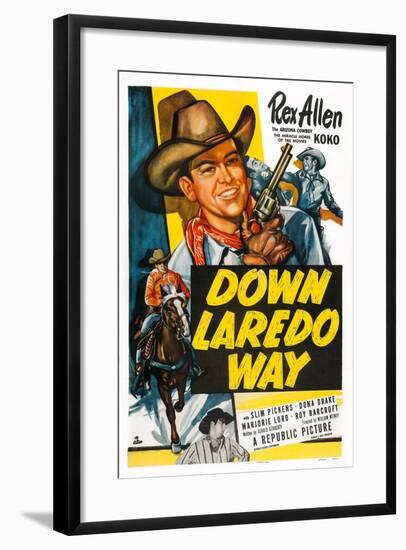 Down Laredo Way-null-Framed Art Print