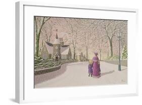 Down Lodge Lane-Peter Szumowski-Framed Giclee Print