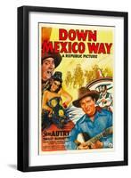 Down Mexico Way, Smiley Burnette, Fay Mckenzie, Gene Autry, 1941-null-Framed Art Print
