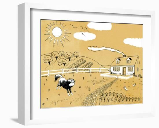 Down on the Farm - Jack & Jill-Paul Froelich-Framed Giclee Print