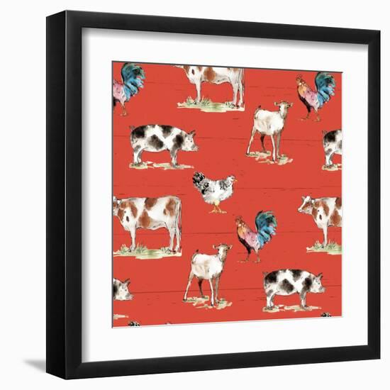 Down on the Farm Step 01B-Anne Tavoletti-Framed Art Print