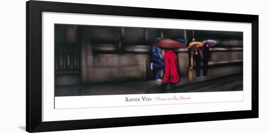 Down On The Street-Xavier Visa-Framed Art Print