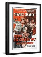 Down Rio Grande Way, Charles Starrett, Russell Hayden, 1942-null-Framed Art Print