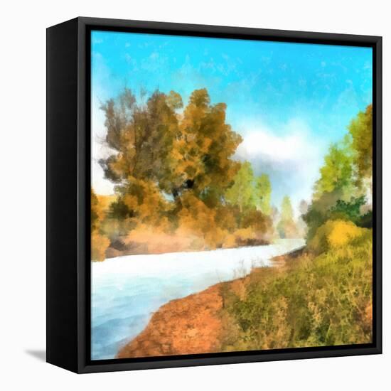 Down Stream II-Alonzo Saunders-Framed Stretched Canvas