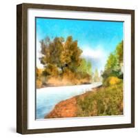 Down Stream II-Alonzo Saunders-Framed Art Print