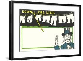 Down the Line, Bloomers-null-Framed Art Print